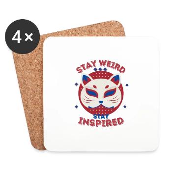 Stay Weird Stay Inspired - Coasters (set of 4) - white - Front