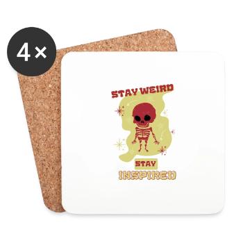 Stay Weird Stay Inspired - Coasters (set of 4) - white - Front