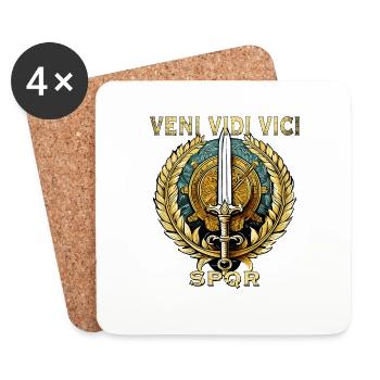 ROMA VENI VIDI VICI - Dessous de verre (lot de 4) - blanc - Devant