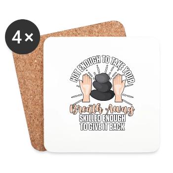 Assez chaud pour reprendre son souffle - Dessous de verre (lot de 4) - blanc - Devant