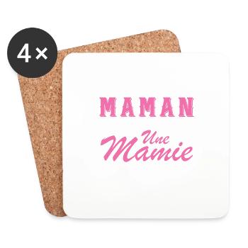 Super Mom Gives Granny Humor - Coasters (set of 4) - white - Front