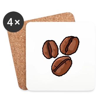 Coffee Coffee Cup Caffeine Coffee Bean Gift - Coasters (set of 4) - white - Front