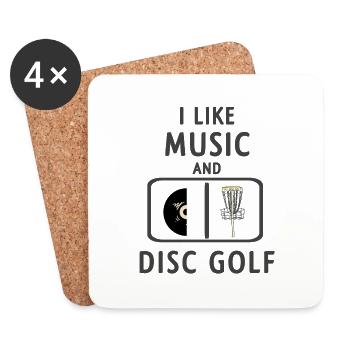 Discgolf - Untersetzer (4er-Set) - Weiß - Vorne
