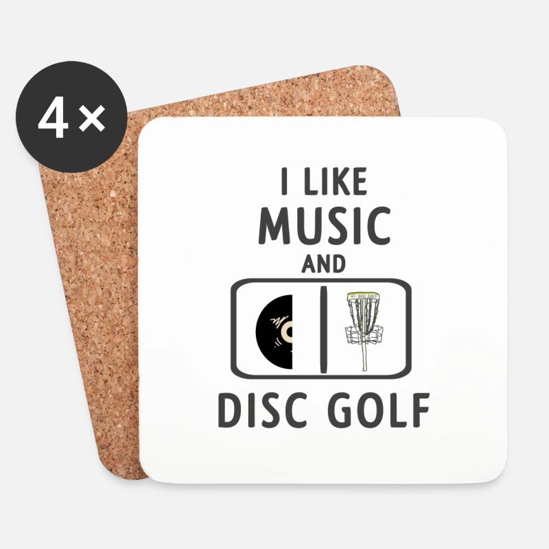 Discgolf - Untersetzer (4er-Set) - Weiß