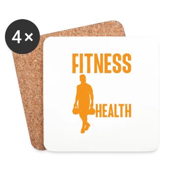 Fitness Faites-le pour la santé de celui-ci 3 - Dessous de verre (lot de 4) - blanc - Devant