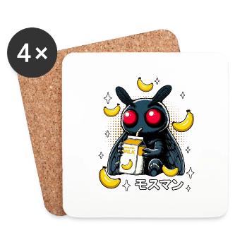 Mothman Banana Milkshake - Coasters (set of 4) - white - Front