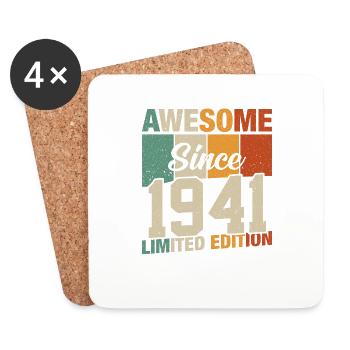 Vintage 1941 - Legendärer 83. Geburtstag - Retro - Untersetzer (4er-Set) - Weiß - Vorne