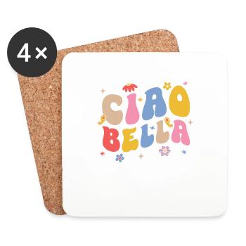 Ciao Bella - Untersetzer (4er-Set) - Weiß - Vorne