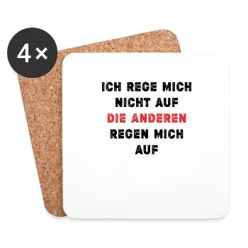 Gelassenheits-Spruch - Untersetzer (4er-Set) - Weiß - Vorne