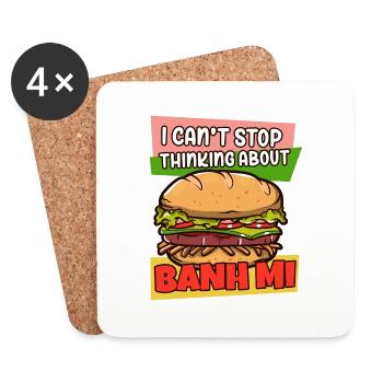 Vietnam Viet Banh Mi pain vietnamien I cadeau - Dessous de verre (lot de 4) - blanc - Devant