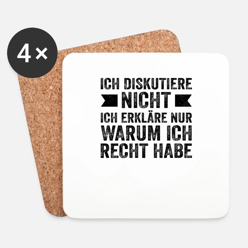 Klarheit in Worte - Untersetzer (4er-Set) - Weiß