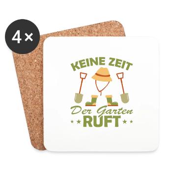 Keine Zeit der Garten ruft - Untersetzer (4er-Set) - Weiß - Vorne