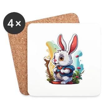 Anime / Bande dessinée / Japonais / Animation / Dessin animé - Dessous de verre (lot de 4) - blanc - Devant