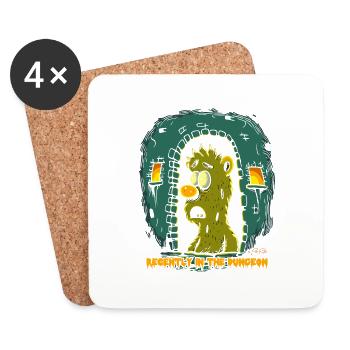 The other day in the dungeon - Coasters (set of 4) - white - Front