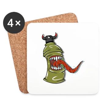 Devil Can - Untersetzer (4er-Set) - Weiß - Vorne