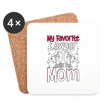My Favorite Lawyer Calls Me Mom Für Die - Untersetzer (4er-Set) - Weiß - Vorne
