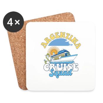Argentina Cruise Squad Family Vacation Trip - Coasters (set of 4) - white - Front