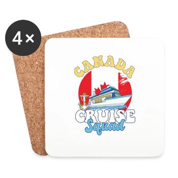 Canada Cruise Squad Family Vacation Trip - Coasters (set of 4) - white - Front