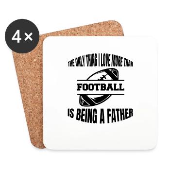Football Coach Football Player American Football - Coasters (set of 4) - white - Front