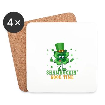 Having A Shamrockin' Good Time - Untersetzer (4er-Set) - Weiß - Vorne