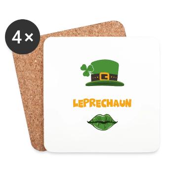 J’ai embrassé un lutin et j’ai aimé - Dessous de verre (lot de 4) - blanc - Devant