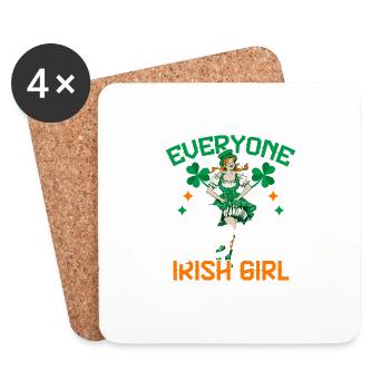 Tout le monde aime une fille irlandaise - Dessous de verre (lot de 4) - blanc - Devant