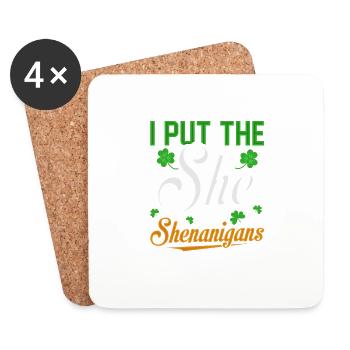 I Put The She In Shenanigans - Untersetzer (4er-Set) - Weiß - Vorne