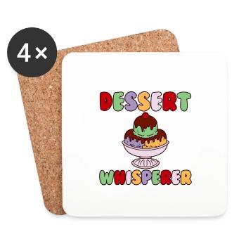Dessert Whisperer 2 - Untersetzer (4er-Set) - Weiß - Vorne