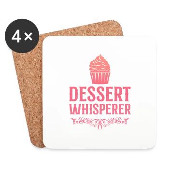Dessert Whisperer 4 - Untersetzer (4er-Set) - Weiß - Vorne