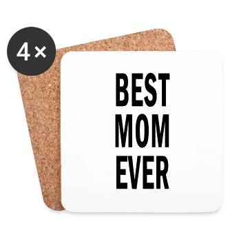 Mom best ever womens Best mom ever funny mommy - Untersetzer (4er-Set) - Weiß - Vorne
