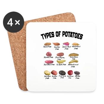 Potatoes list Potatoes types - Coasters (set of 4) - white - Front