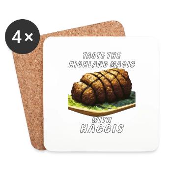 GOÛTEZ À LA MAGIE DES HIGHLANDS AVEC LE HAGGIS - Dessous de verre (lot de 4) - blanc - Devant