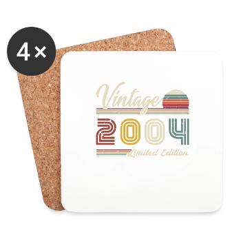 Original 2004 Vintage 20th Anniversary Gift - Coasters (set of 4) - white - Front