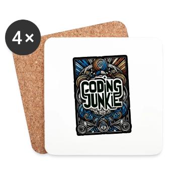 Coding Junkie 14 - Untersetzer (4er-Set) - Weiß - Vorne