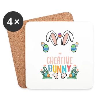 I'm The Creative Bunny - Untersetzer (4er-Set) - Weiß - Vorne