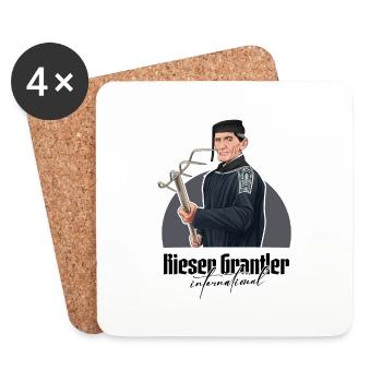 Rieser Grantler // Illustration - Untersetzer (4er-Set) - Weiß - Vorne
