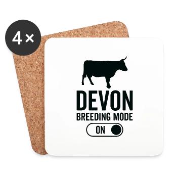 Cow breeding mode on - Devon - Coasters (set of 4) - white - Front