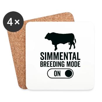 Mode d’élevage des vaches activé - SIMENTAL - Dessous de verre (lot de 4) - blanc - Devant