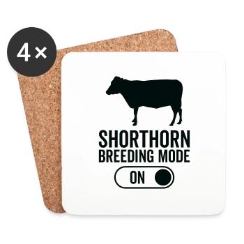 Mode d’élevage des vaches activé - Shorthorn - Dessous de verre (lot de 4) - blanc - Devant