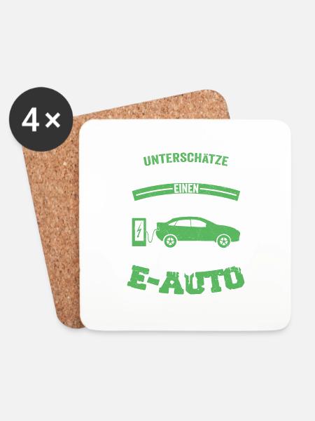 Unterschätze Niemals Einen Alten Mann Mit Einem E- - Untersetzer (4er-Set) - Weiß