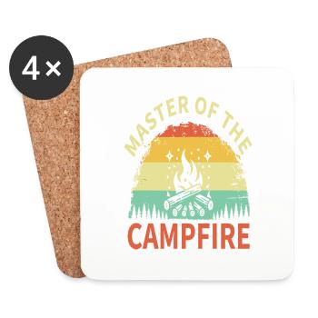 Master of the Campfire - Coasters (set of 4) - white - Front