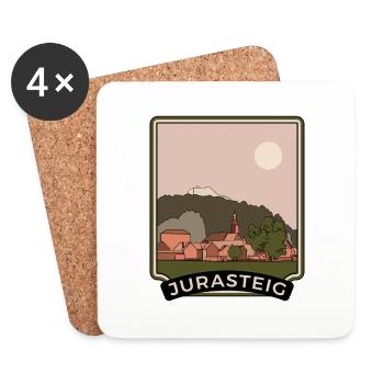 Sentier du Jura - Dessous de verre (lot de 4) - blanc - Devant