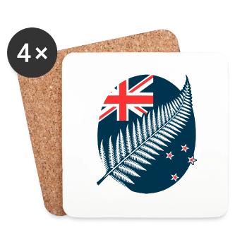 Neuseeland Aotearoa Kiwi 6 - Untersetzer (4er-Set) - Weiß - Vorne