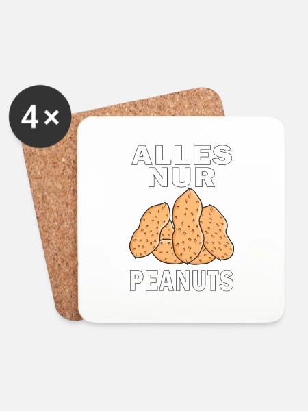 ALLES NUR PEANUTS - Untersetzer (4er-Set) - Weiß