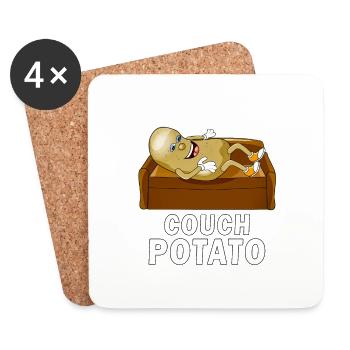 COUCH POTATO - Untersetzer (4er-Set) - Weiß - Vorne