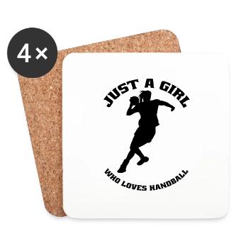 Handball Joueur de handball Fan de handball Équipe de handball - Dessous de verre (lot de 4) - blanc - Devant