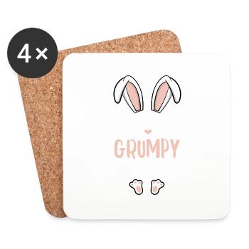 Je suis le lapin - Dessous de verre (lot de 4) - blanc - Devant