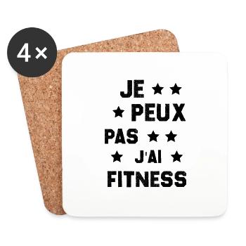 Ich kann nicht, ich habe keine Fitness - Untersetzer (4er-Set) - Weiß - Vorne