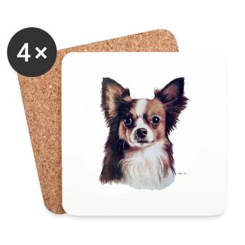 Chihuahua - Untersetzer (4er-Set) - Weiß - Vorne