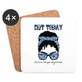 Chronic Fatigue Syndrome Warrior Mom - Coasters (set of 4) - white - Front